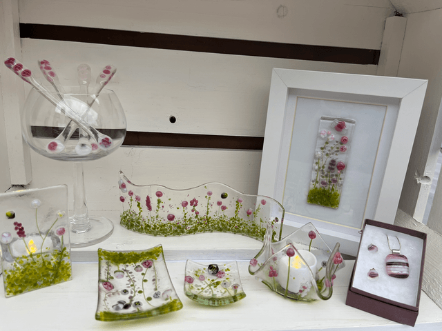 Pink Handkerchief Tea light holder