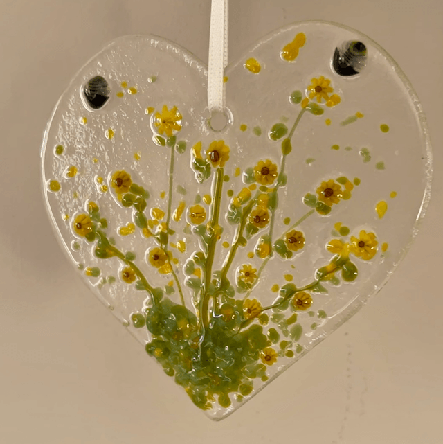 Sunflower Hanging Hearts